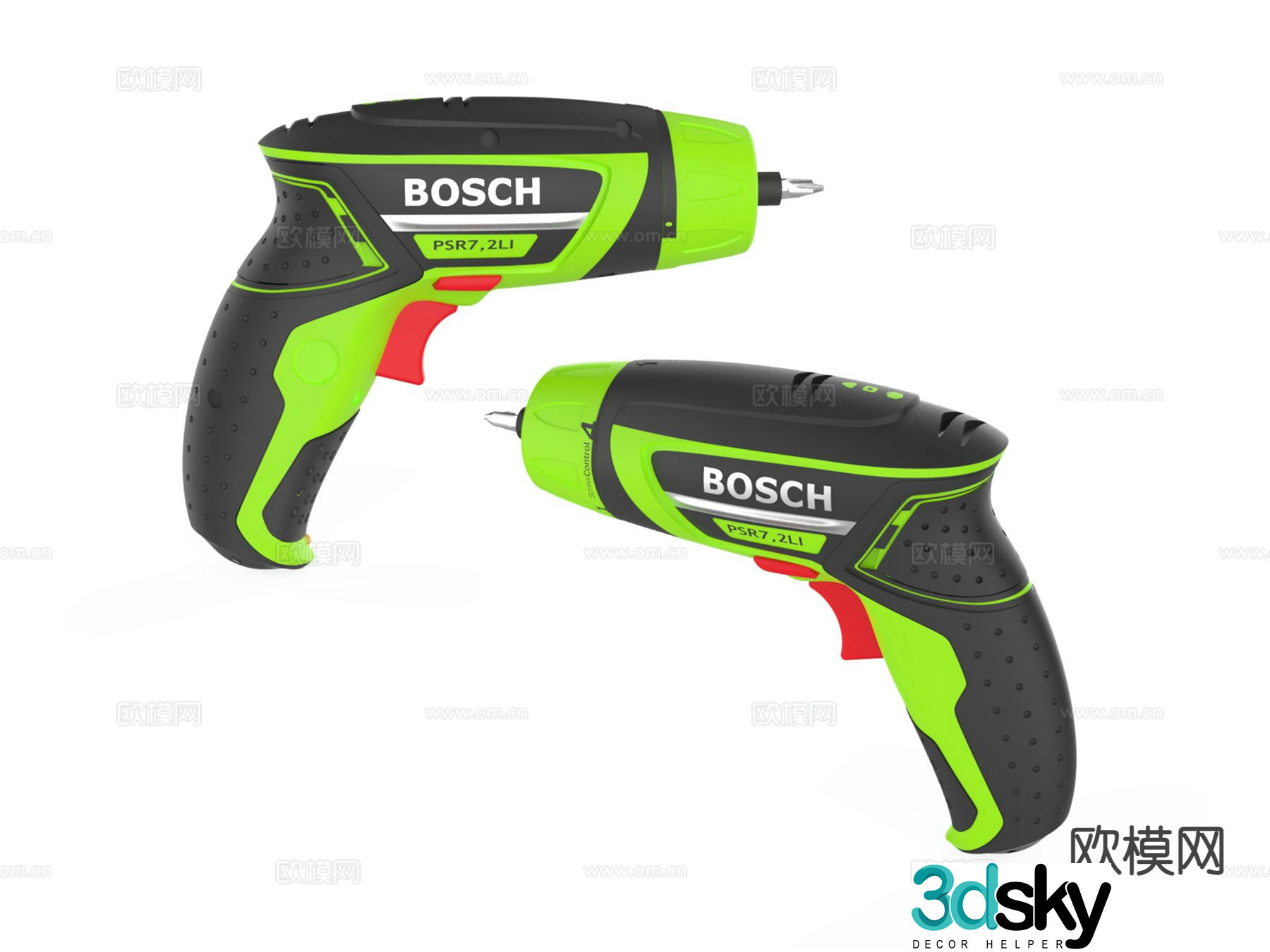 Industrial tools electric drill 3d model