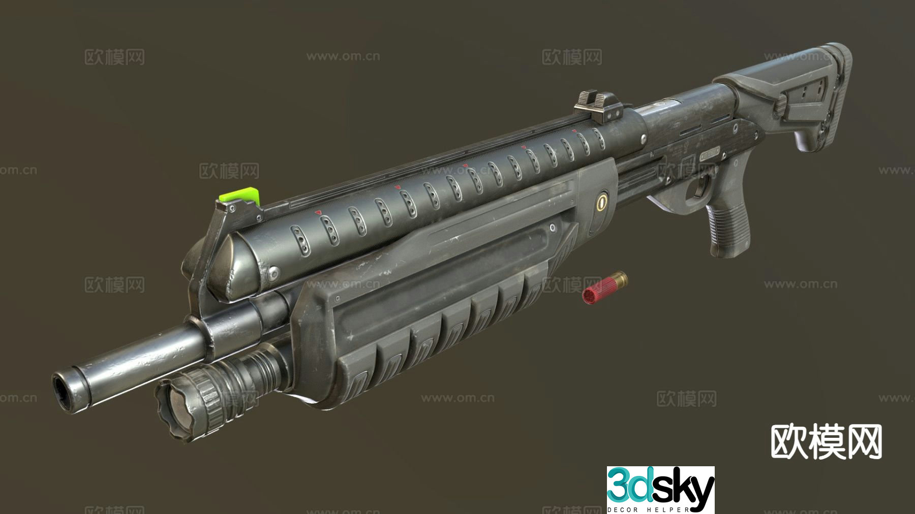 Modern M90 shotgun 3d model