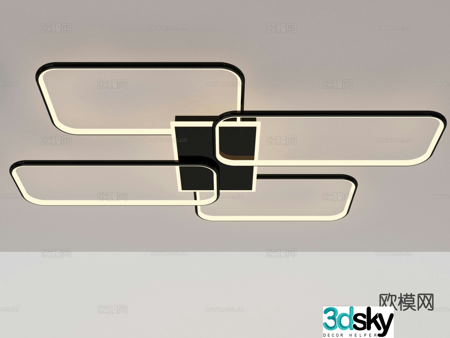 Geometric ceiling lamp 3d model