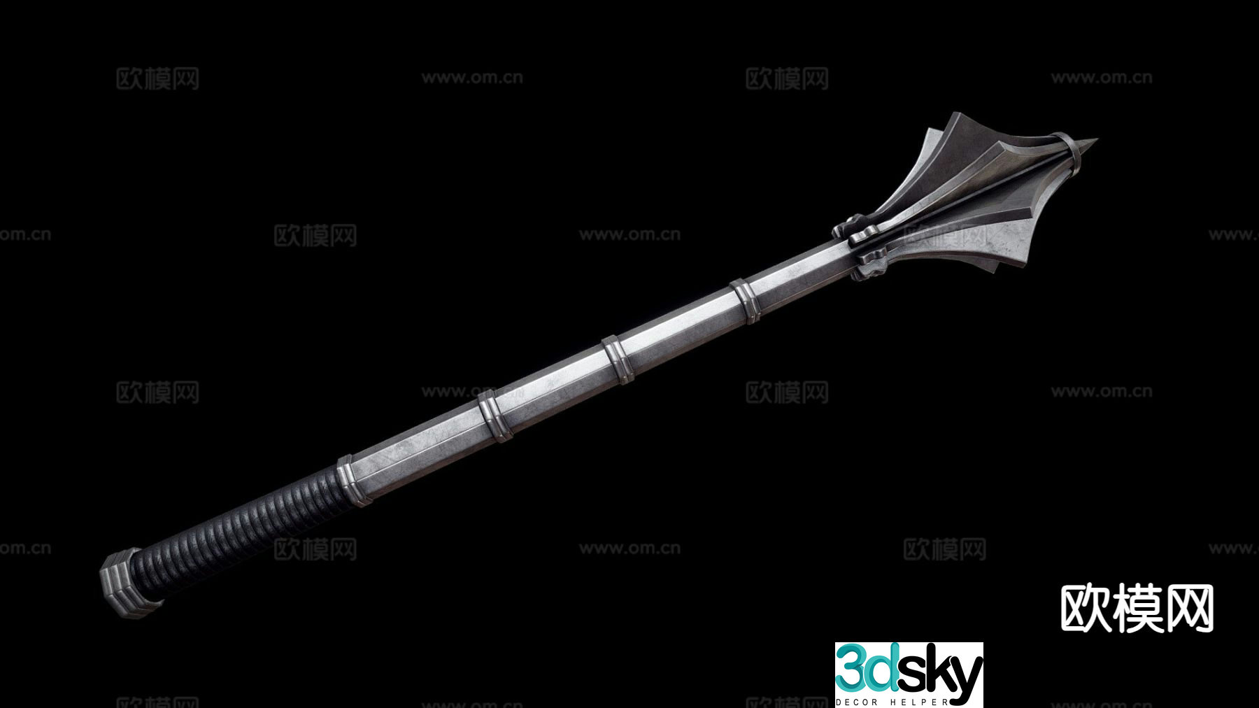 Gothic mace 3d model
