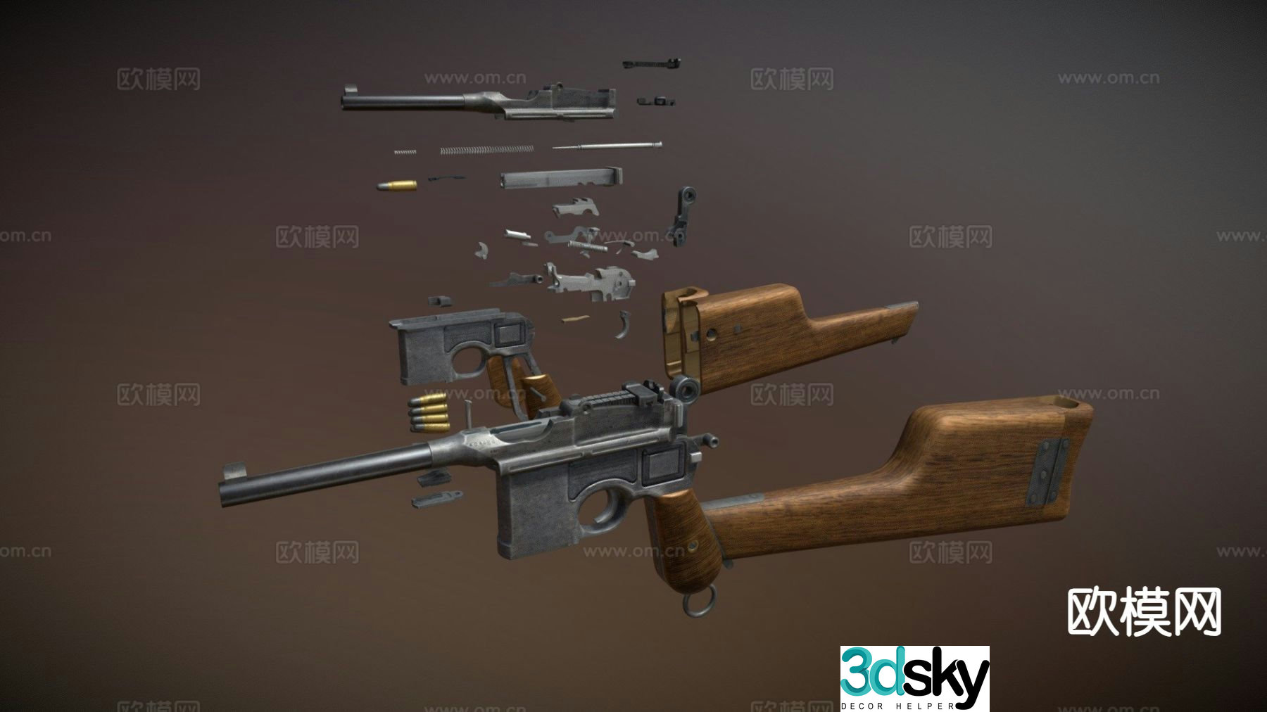 Modern Mauser 3d model
