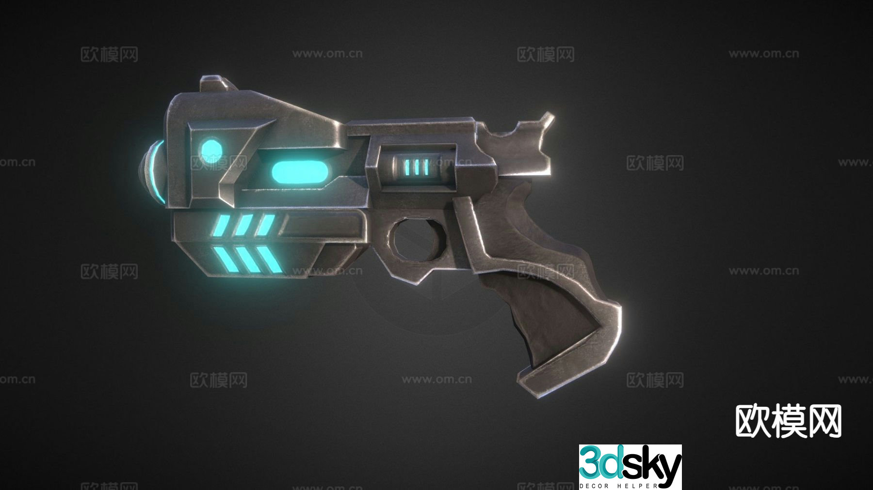 Modern sci-fi pistol 3d model