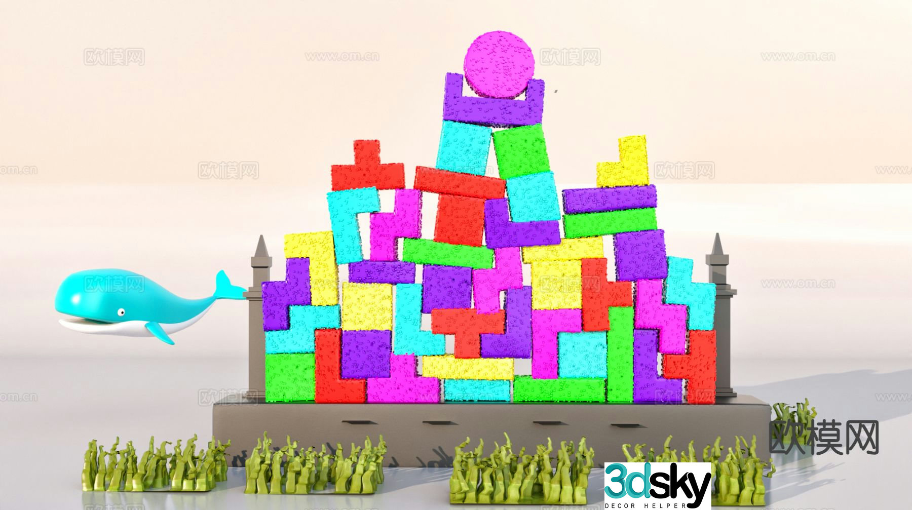 Children’s building blocks toys 3d model