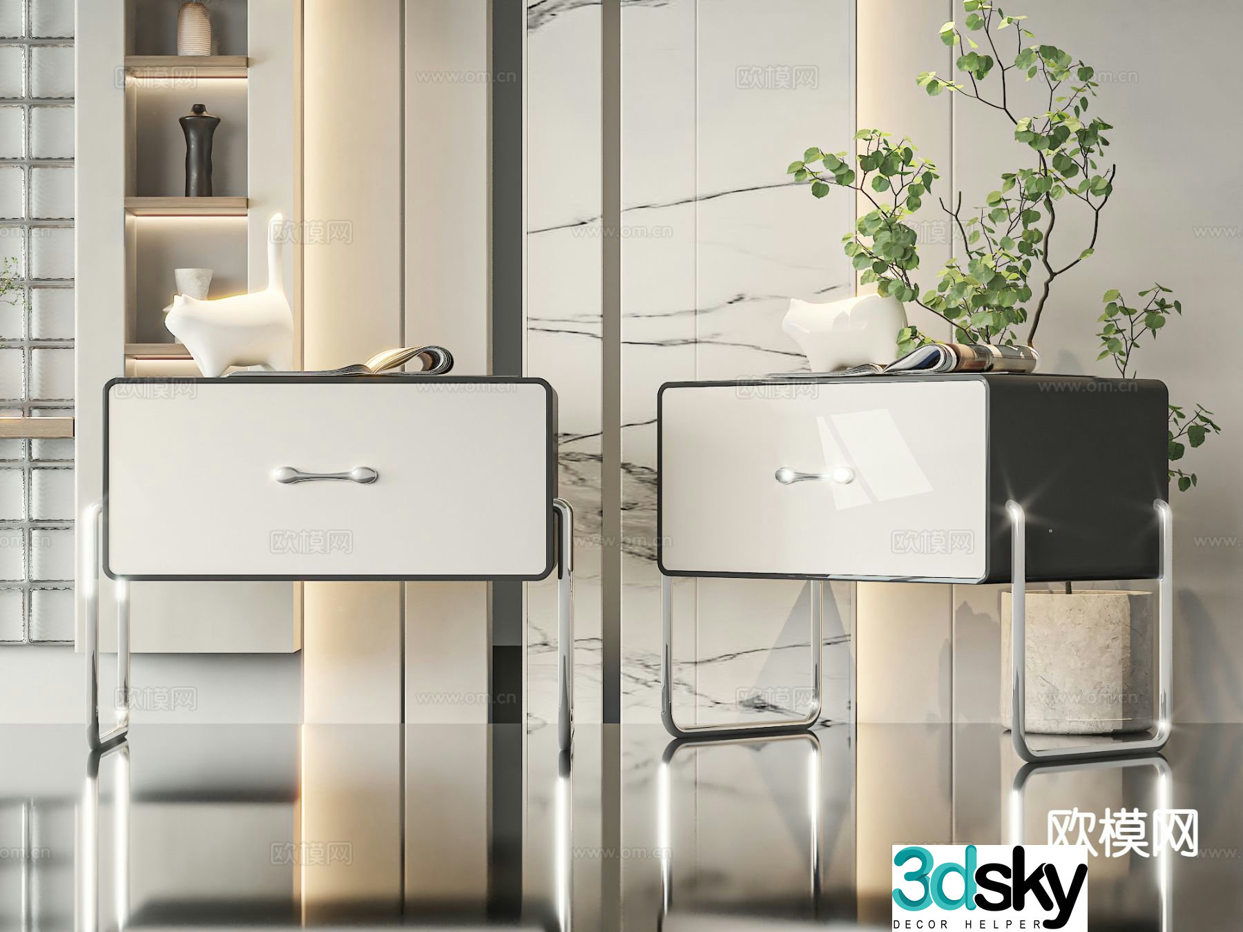 bedside table 3d model
