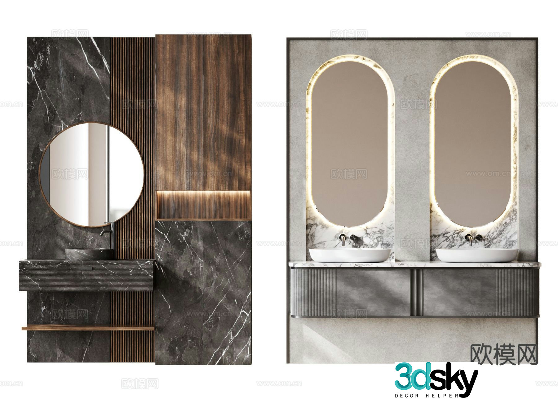 Modern bathroom cabinet 3d model