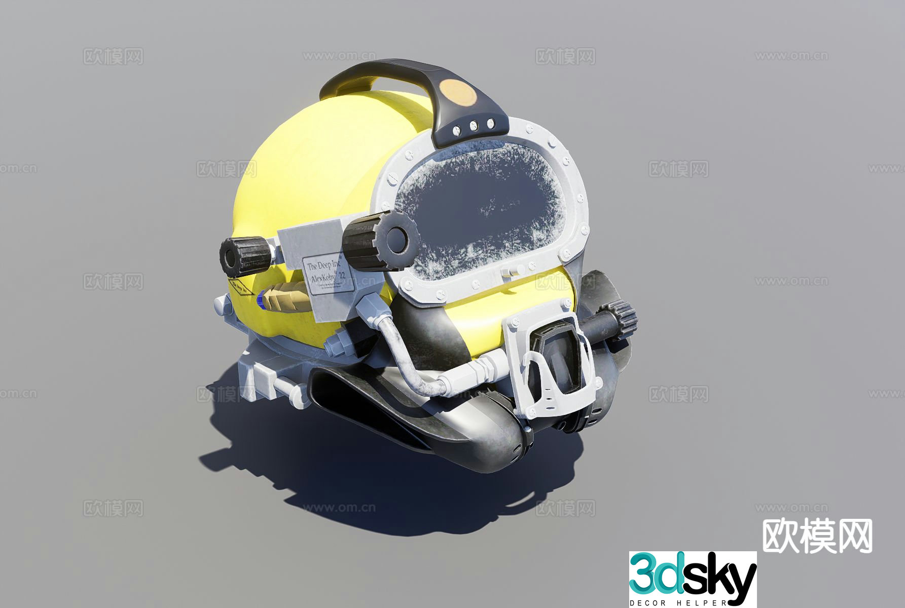 Modern diving helmet 3d model