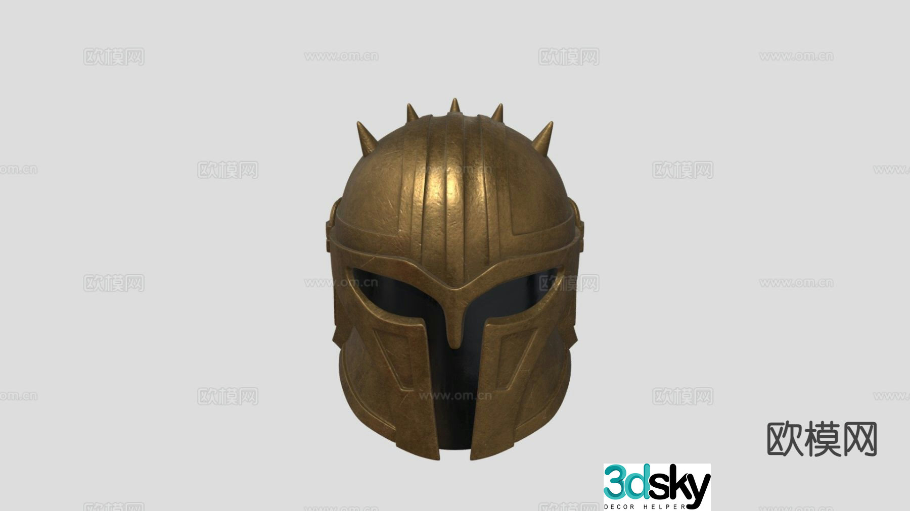 Modern mandalorian helmet 3d model