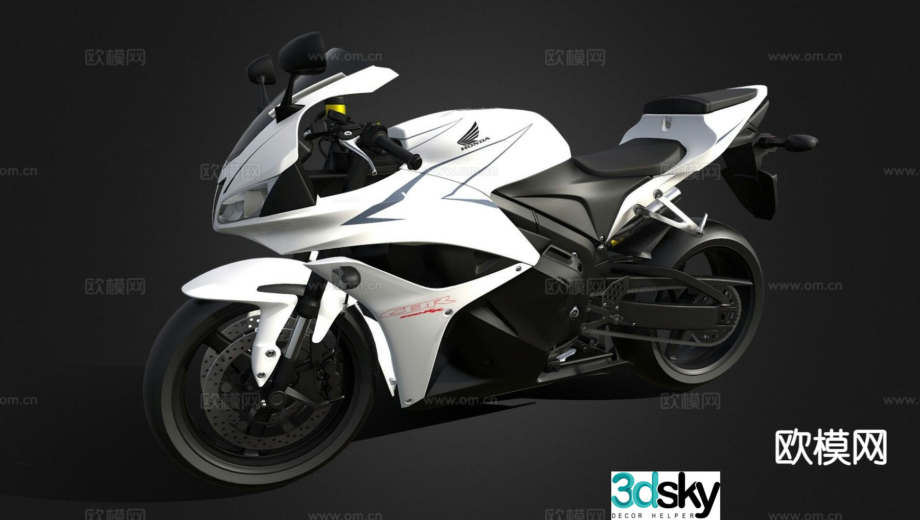 Modern motorcycle motorcycle 3d model