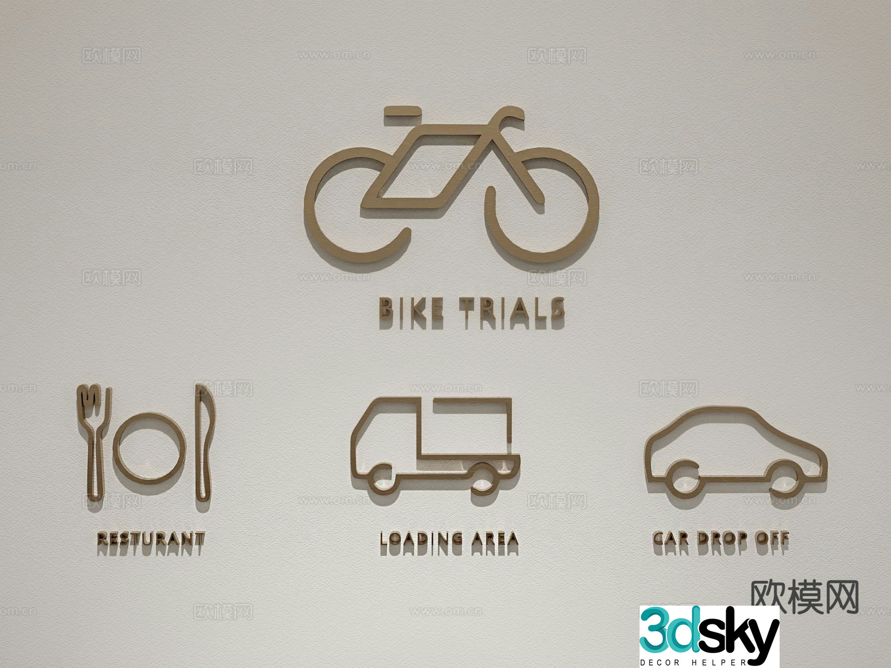 Sign Sign Sign Sign Guide Sign Guide View Icon 3D Model