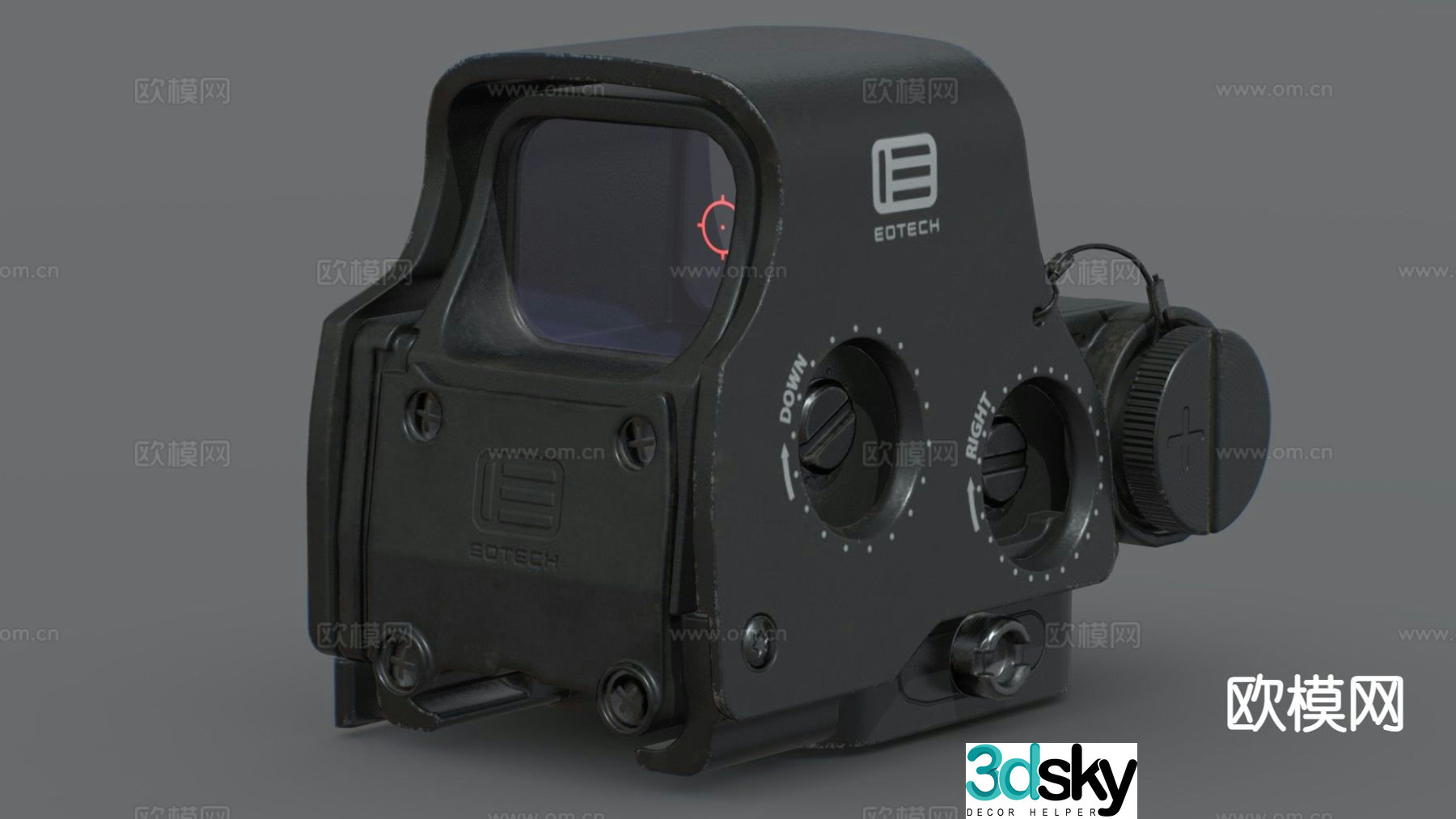 Holographic Weapon Scope 3D Model