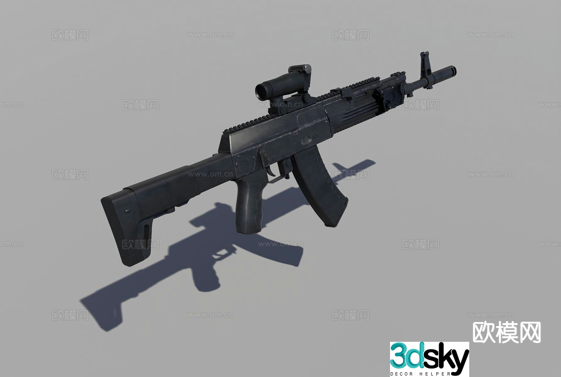 Modern assault rifle 3d model