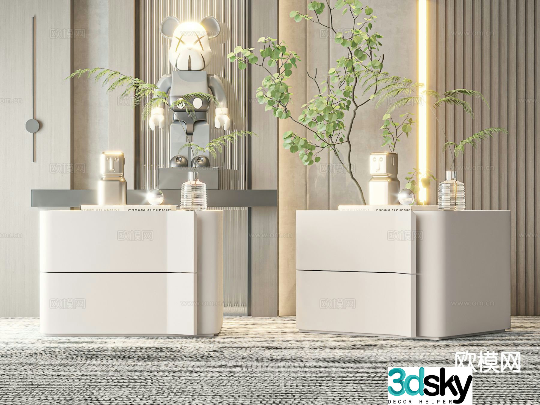 bedside table 3d model
