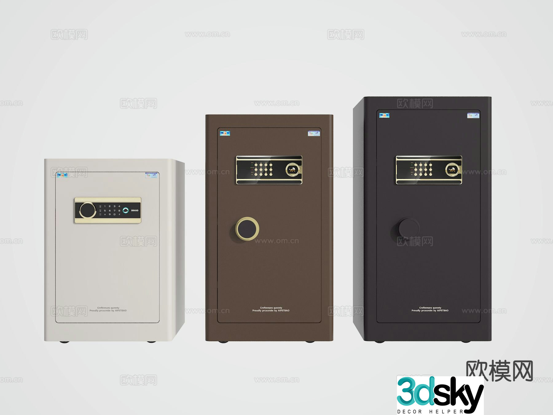 Modern safe safe 3d model