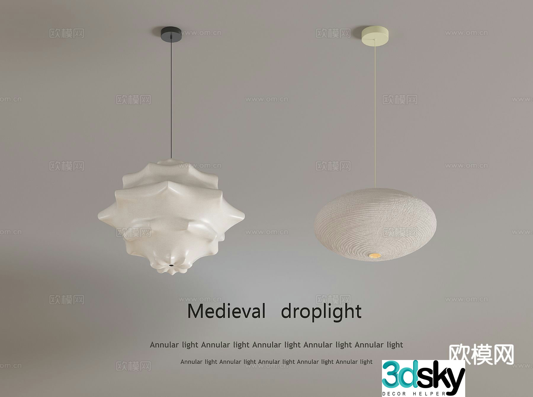 Medieval style chandelier 3d model