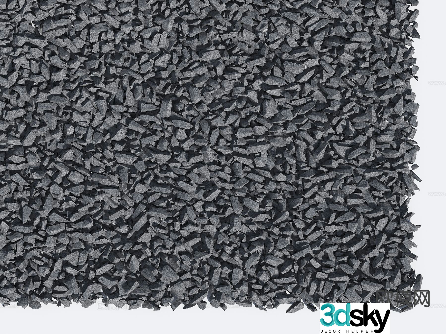 Gravel Landscape Gravel Small Pebbles Small Stones Sand and gravel 3d model