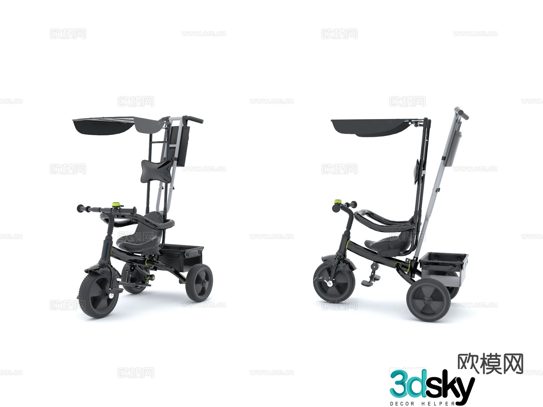 Modern children stroller stroller 3d model