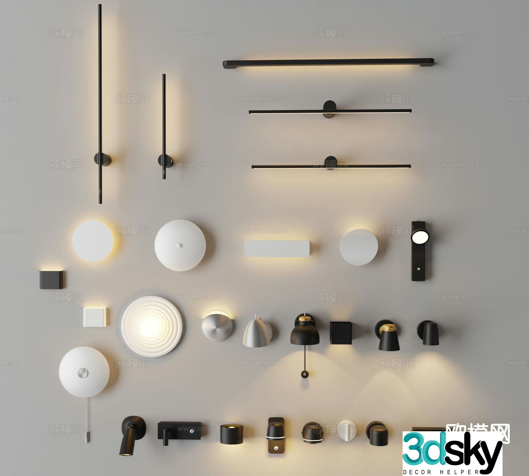 Wall lamp wall lamp aisle lamp night lamp 3d model
