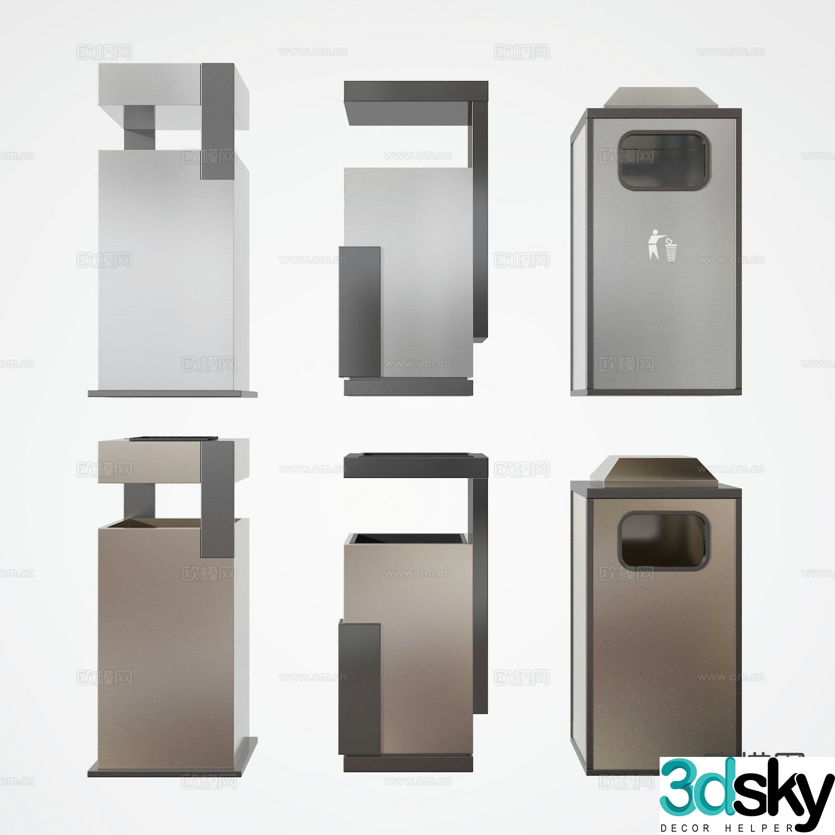 trash can trash can 3d model