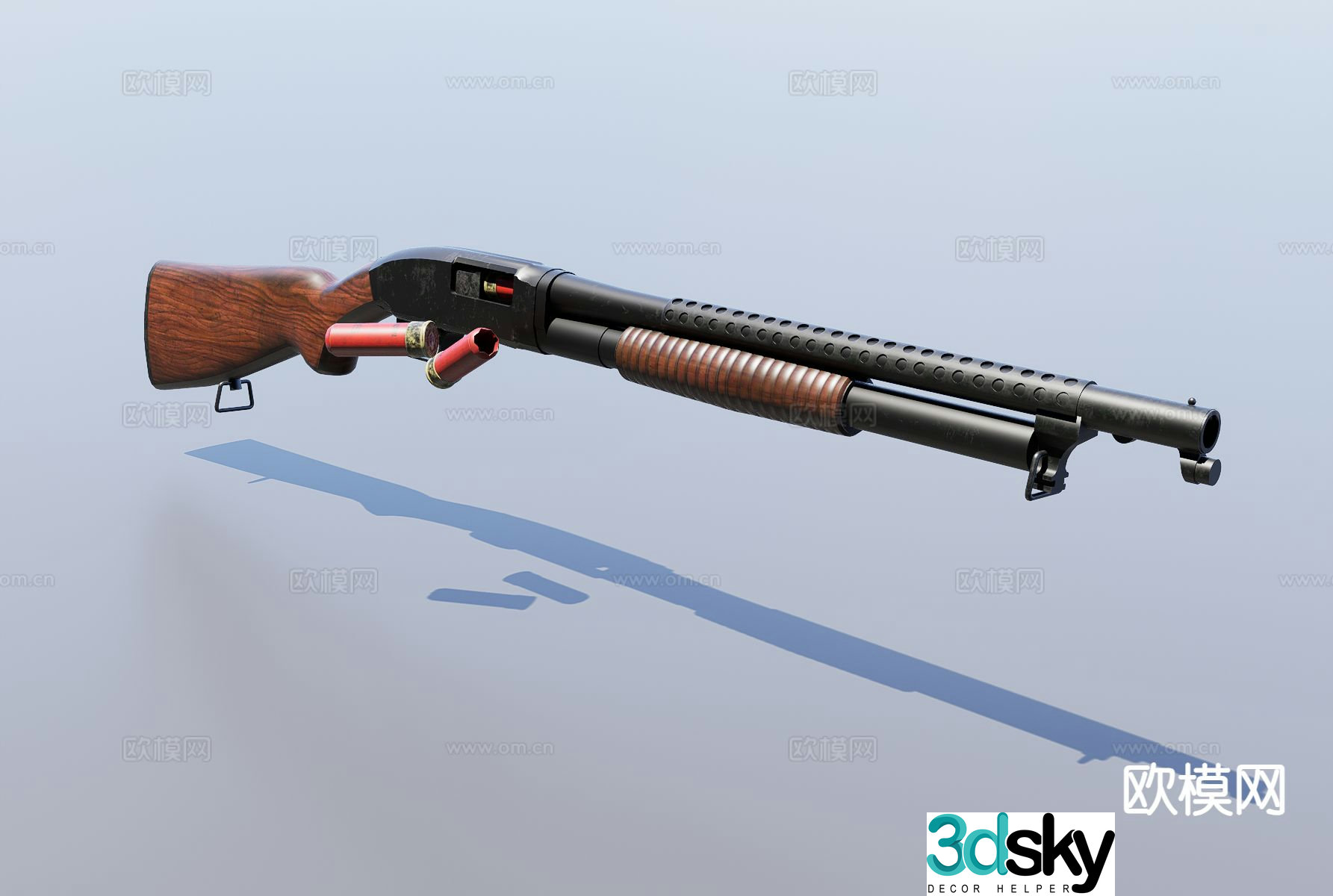 shotgun firearm weapon 3d model