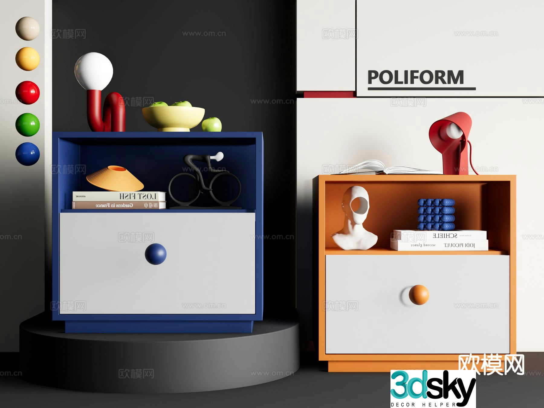 Dopamine bedside table 3d model