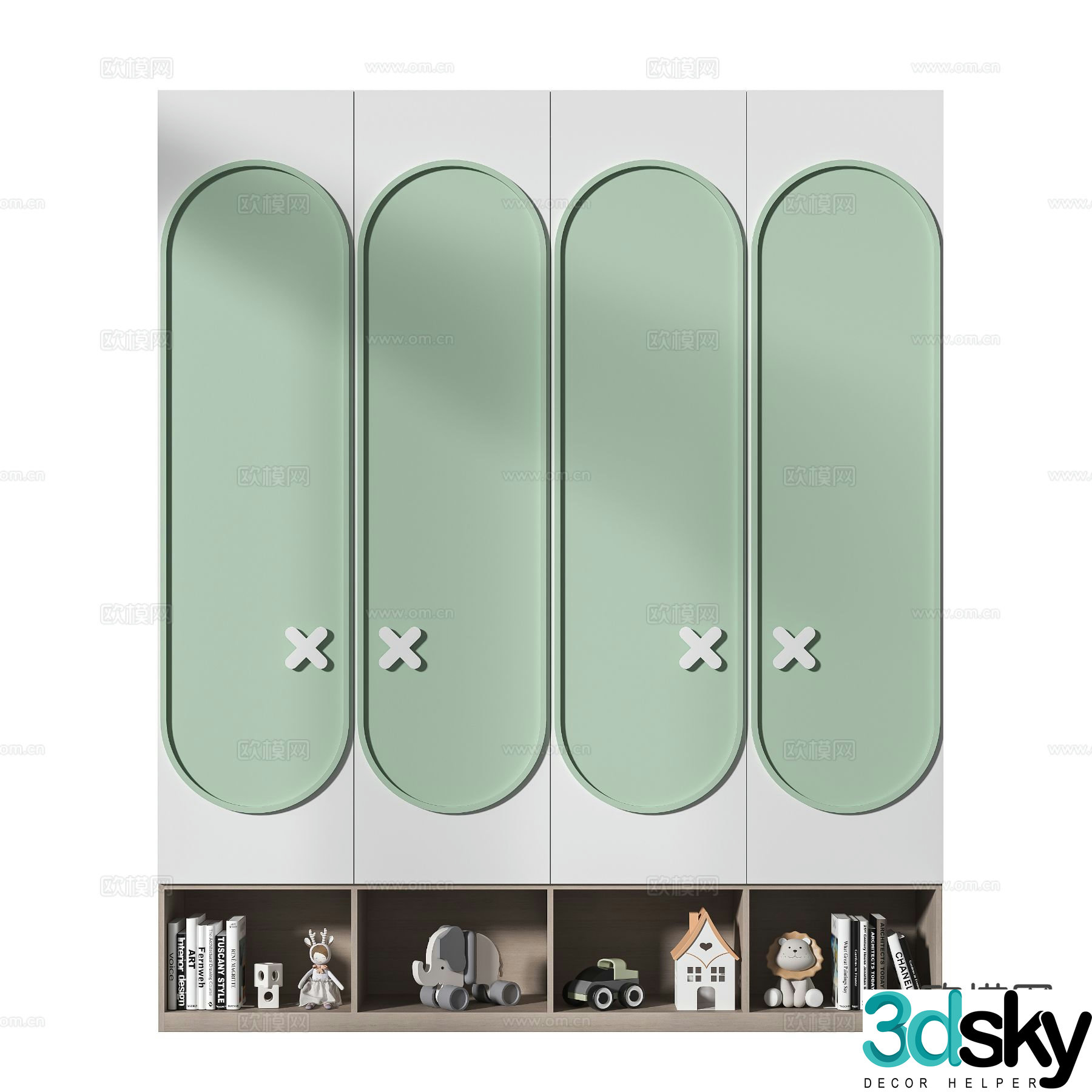 Modern children’s wardrobe children’s cabinet 3d model
