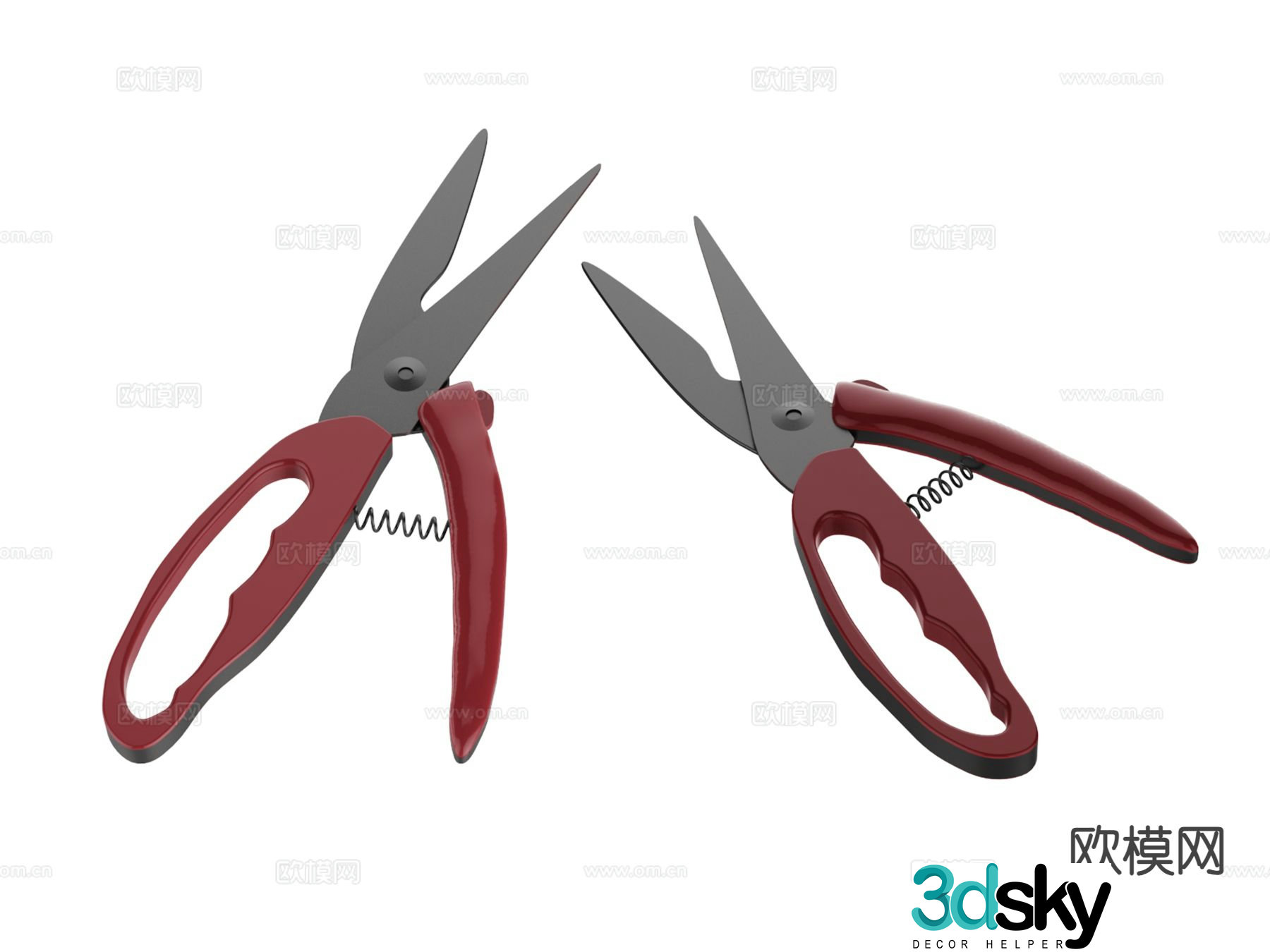 Industrial equipment industrial scissors 3d model