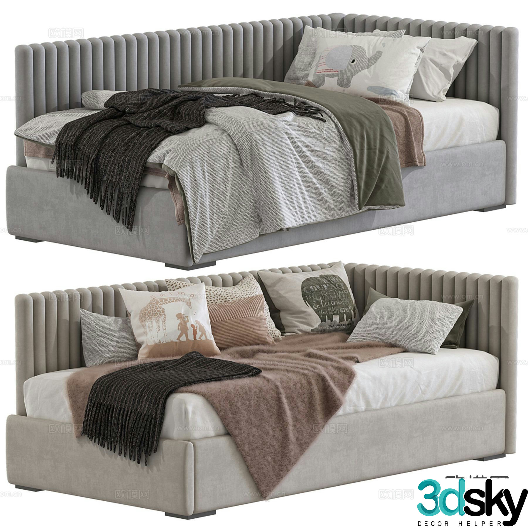 Modern sofa bed 3d model