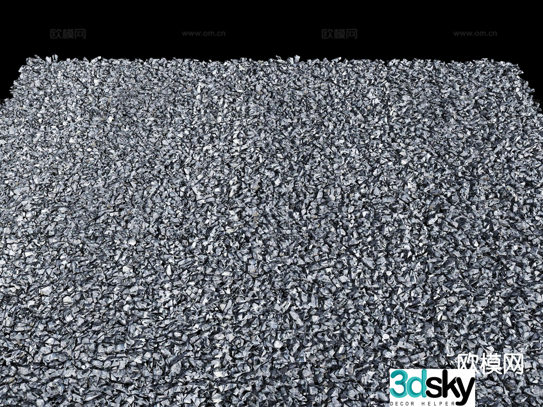 Gravel Landscape Gravel Small Pebbles Small Stones Sand and gravel 3d model