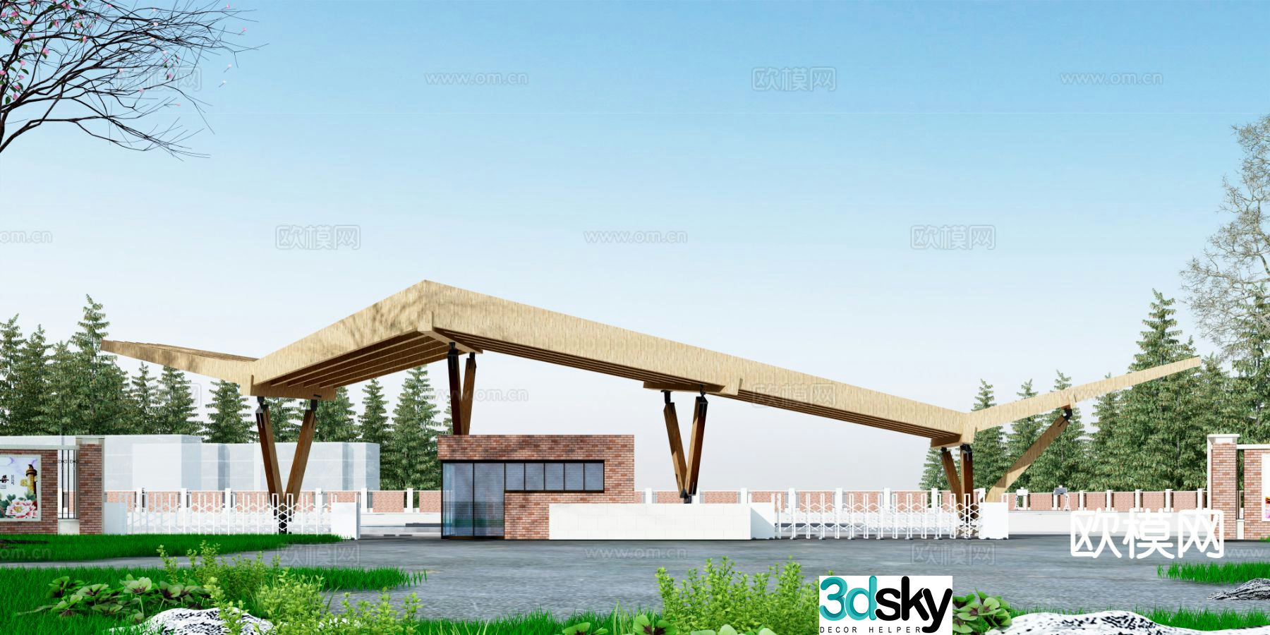 Factory door entrance door 3d model