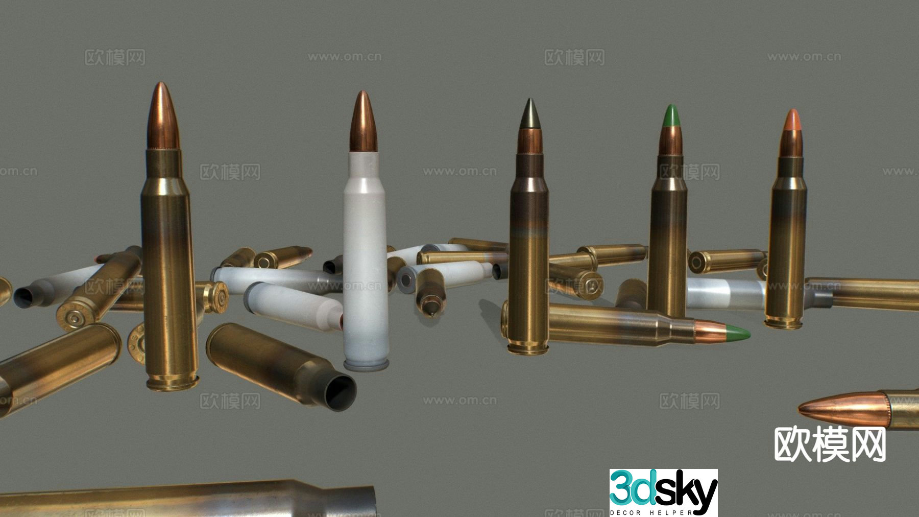 56MM ammunition bag bullet 3d model