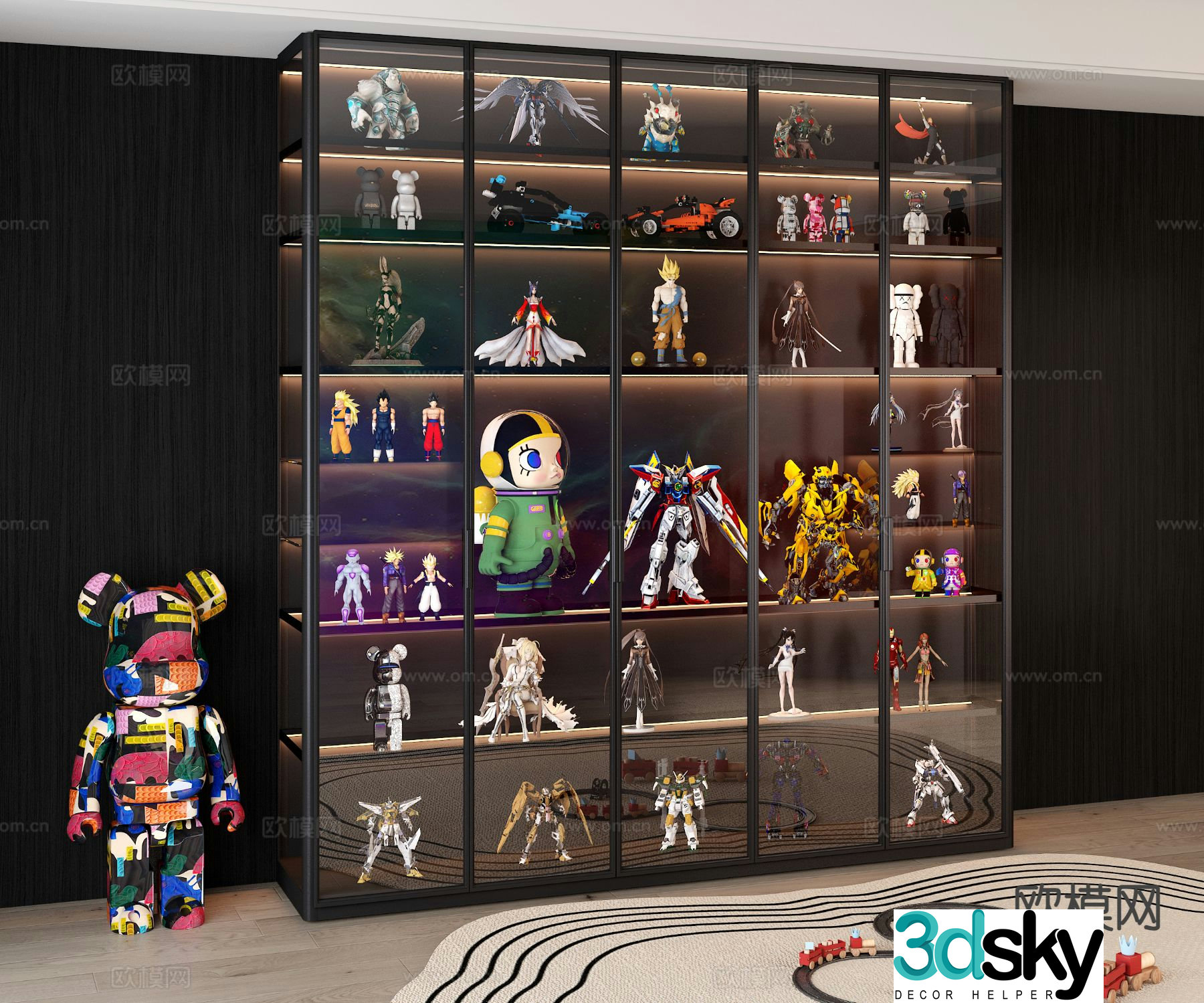Figure cabinet display cabinet Lego cabinet decorative cabinet 3D model