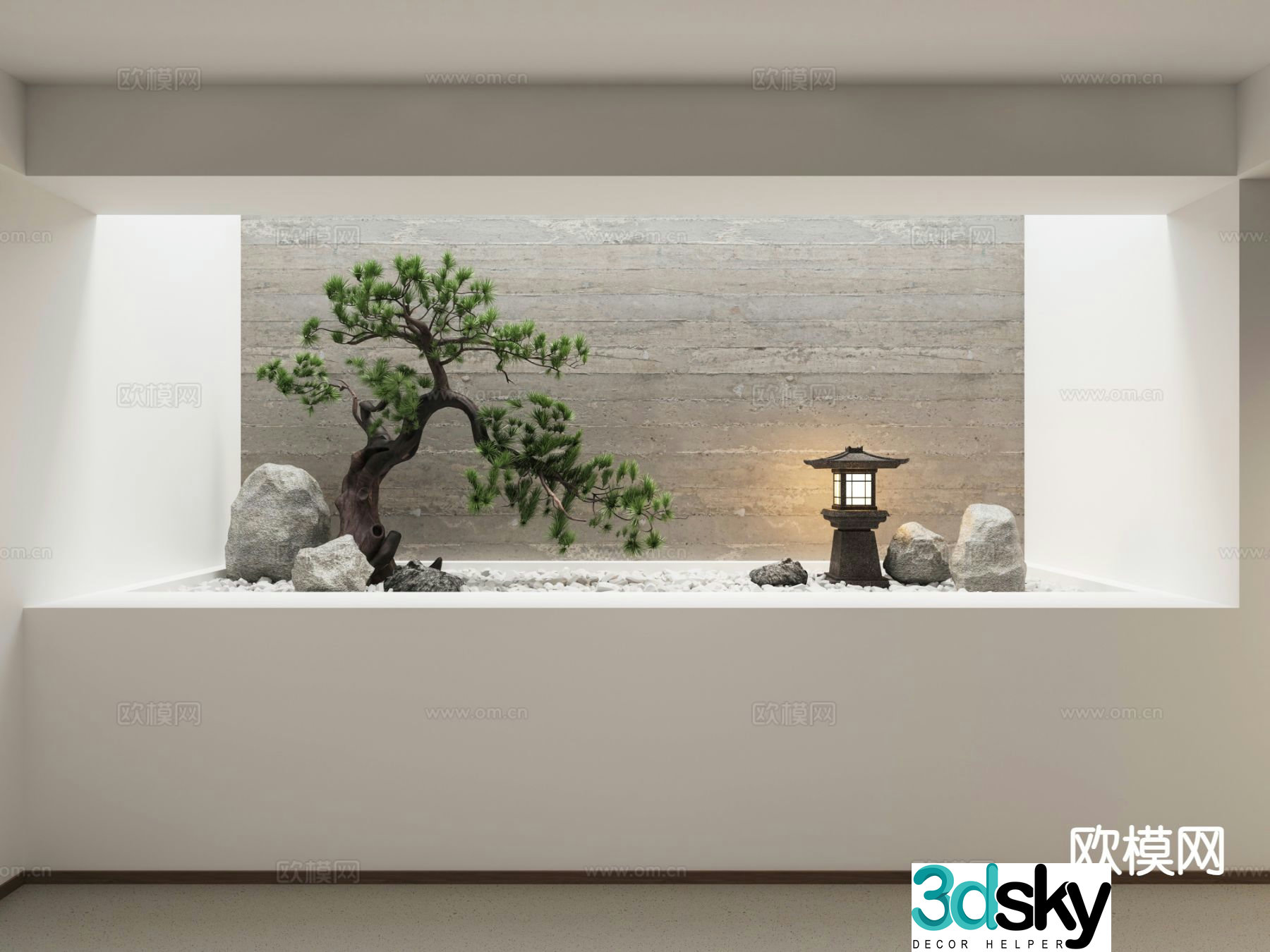 Indoor landscape plant landscaping 3d model