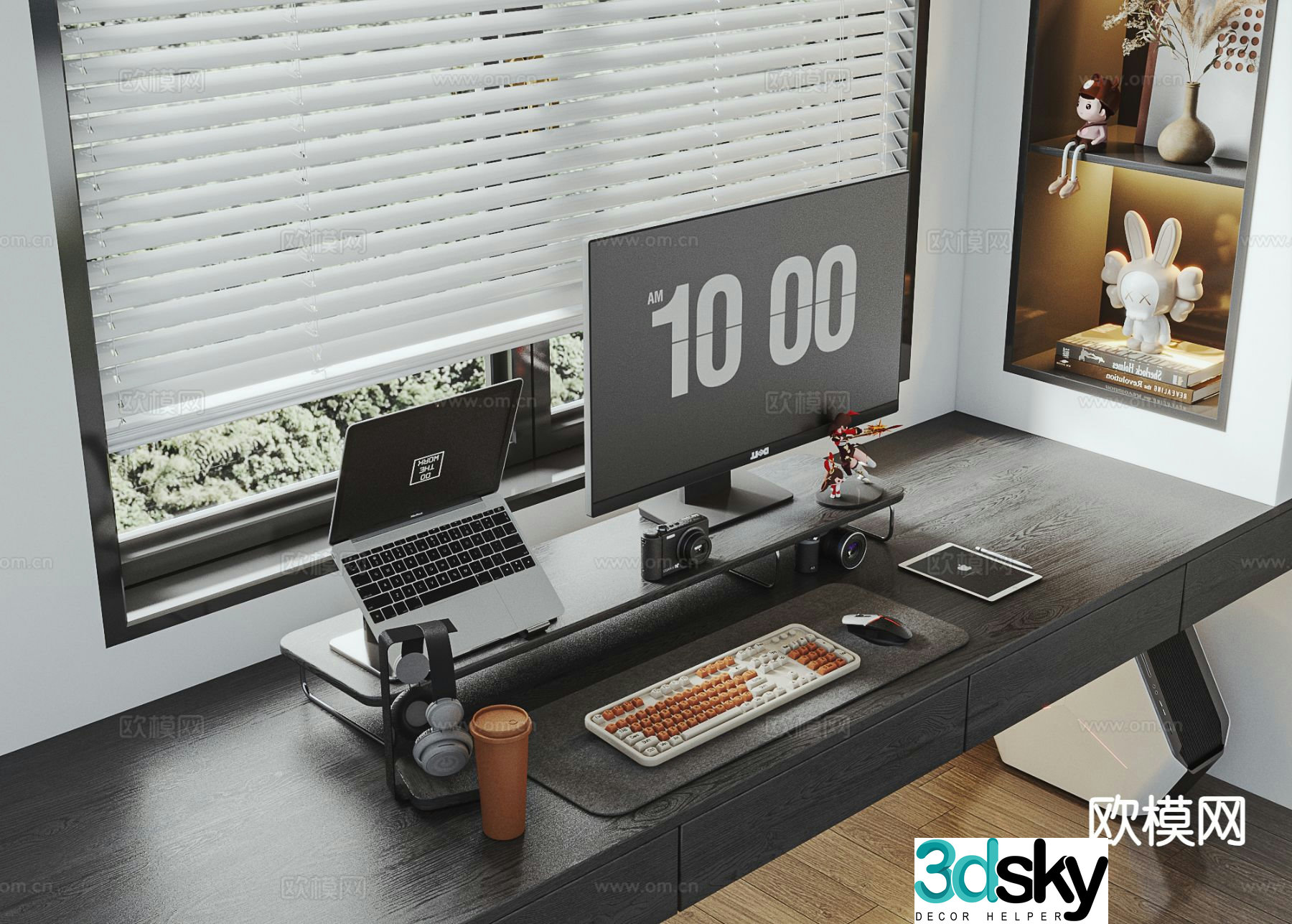 Desktop accessories laptop desktop computer 3d model