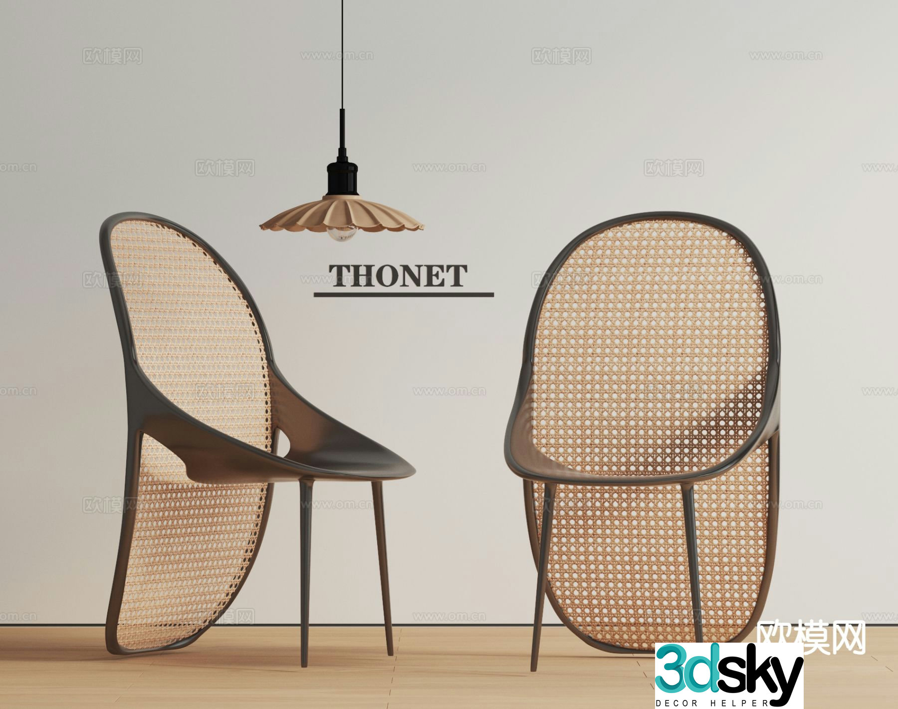 Middle style rattan chair dining chair su model