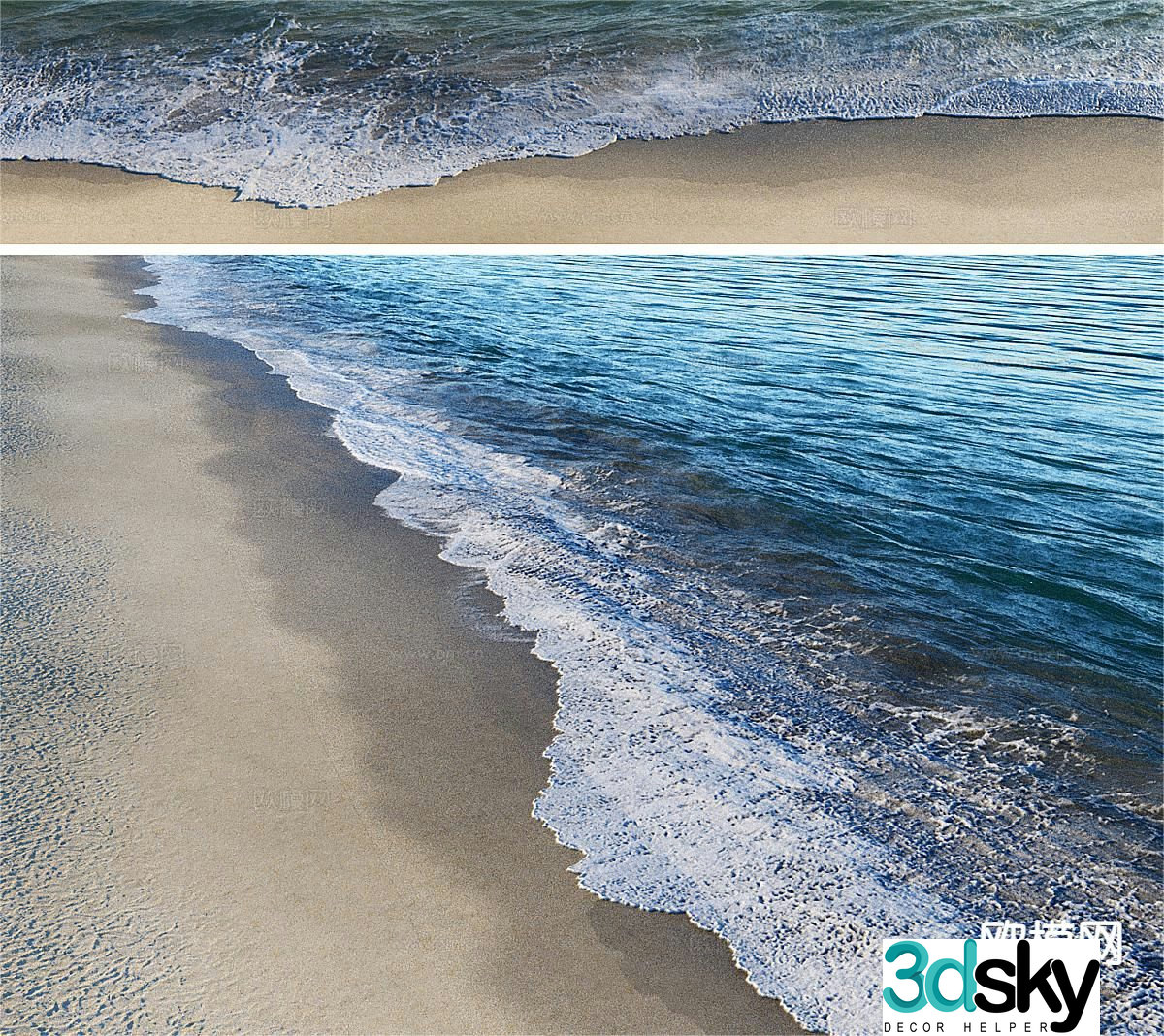 beach landscape beach 3d model