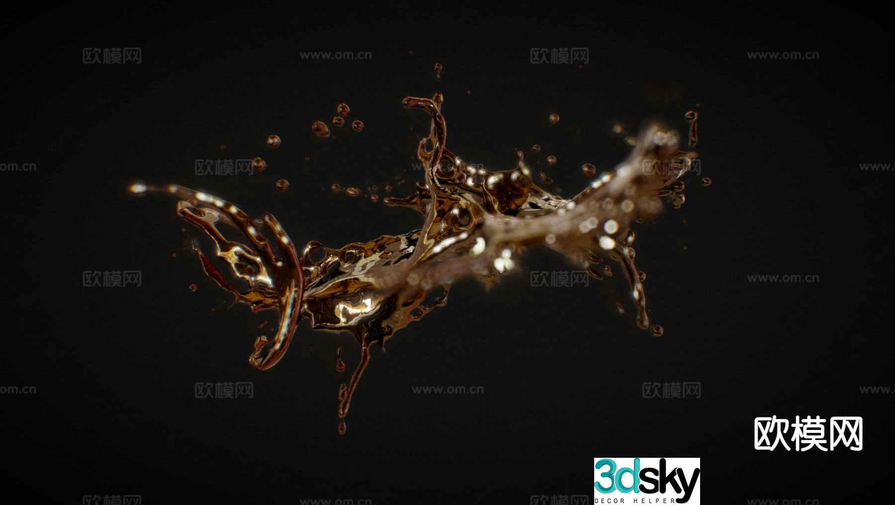 water spray spray water drop 3d model