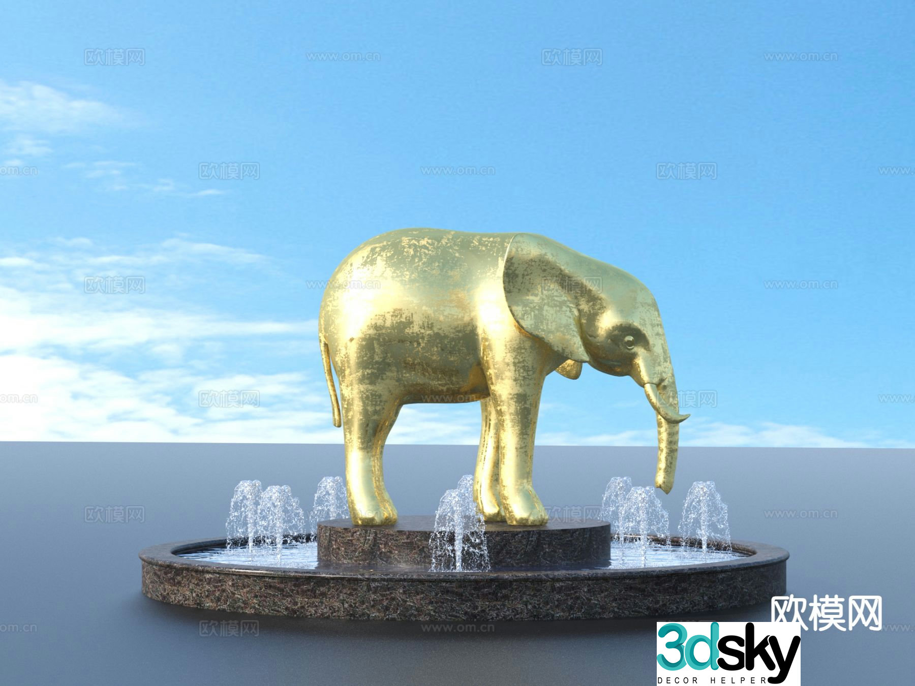 Urban sculpture landscape sculpture 3d model
