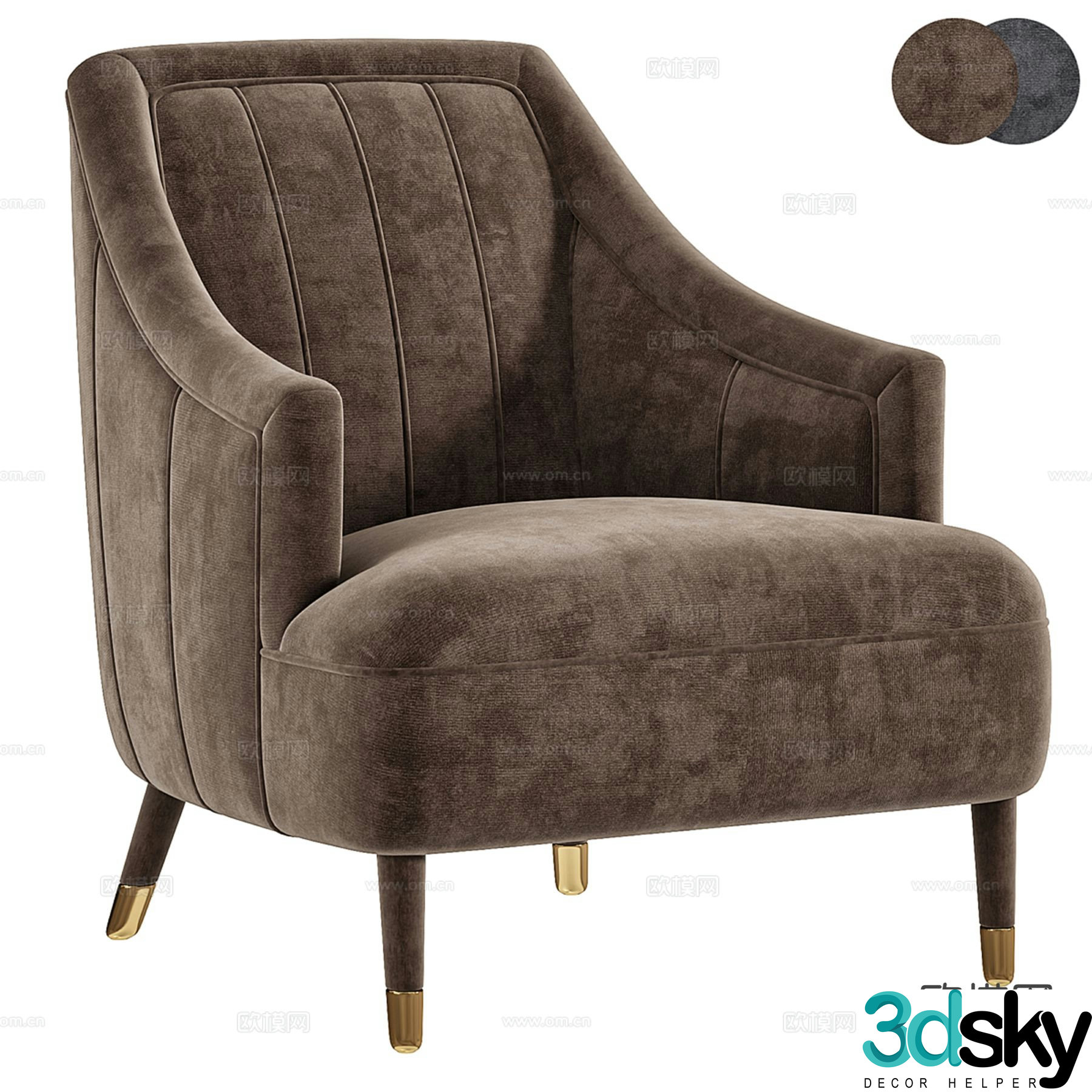Modern single sofa sofa chair 3d model