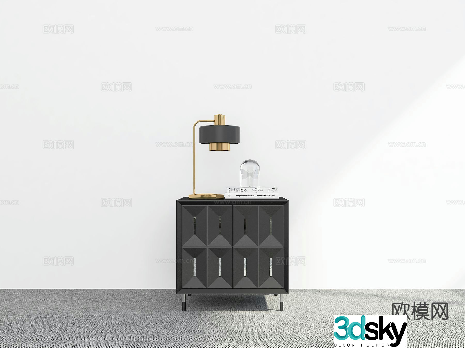 Modern bedside table 3d model