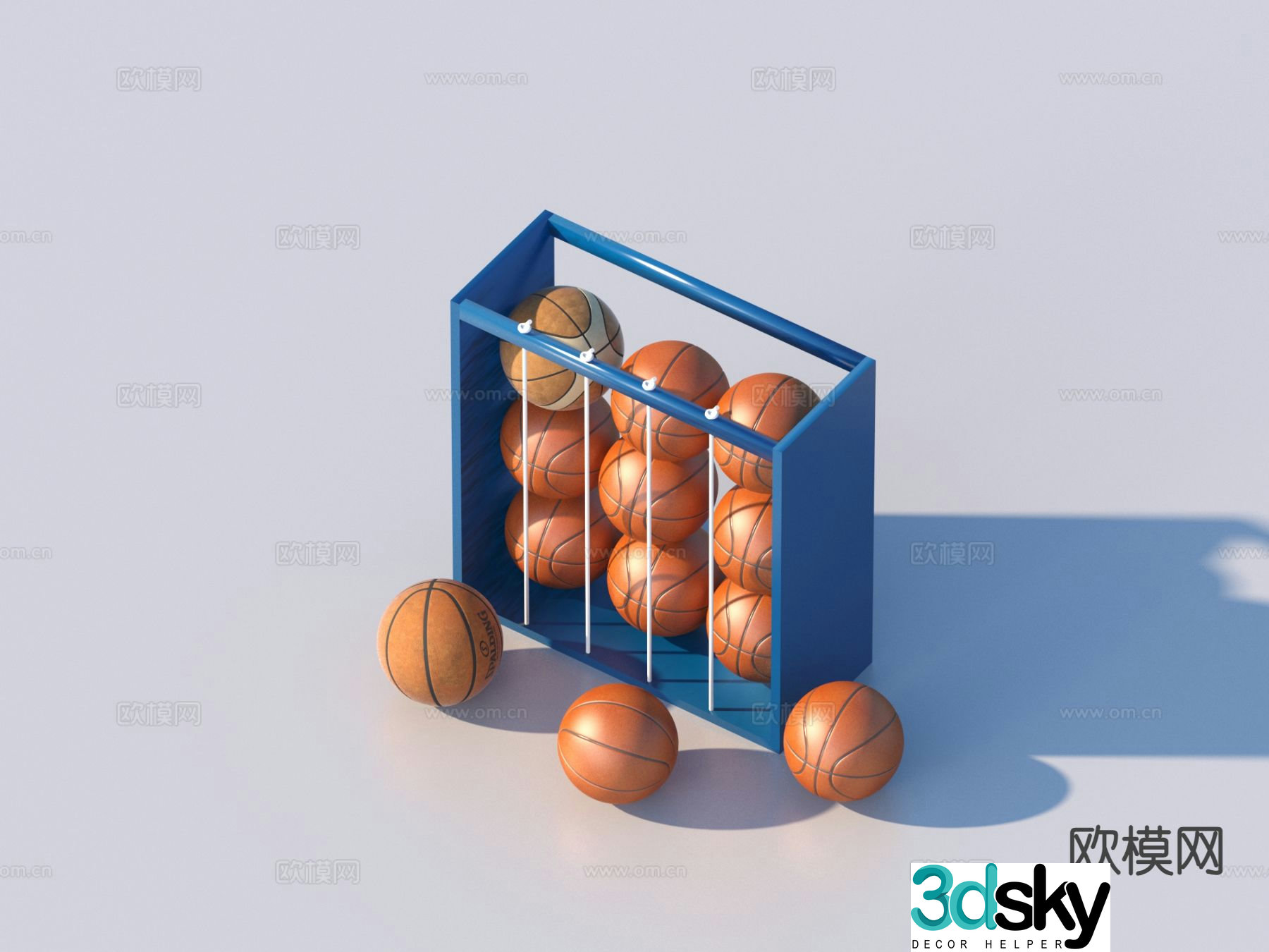 Basketball basketball rack 3d model