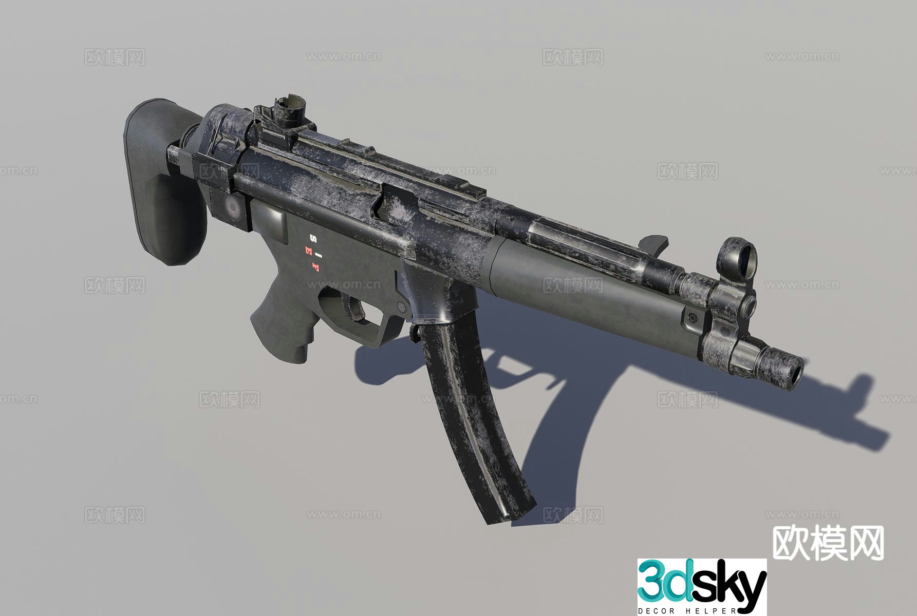 HK MP5 gun 3d model