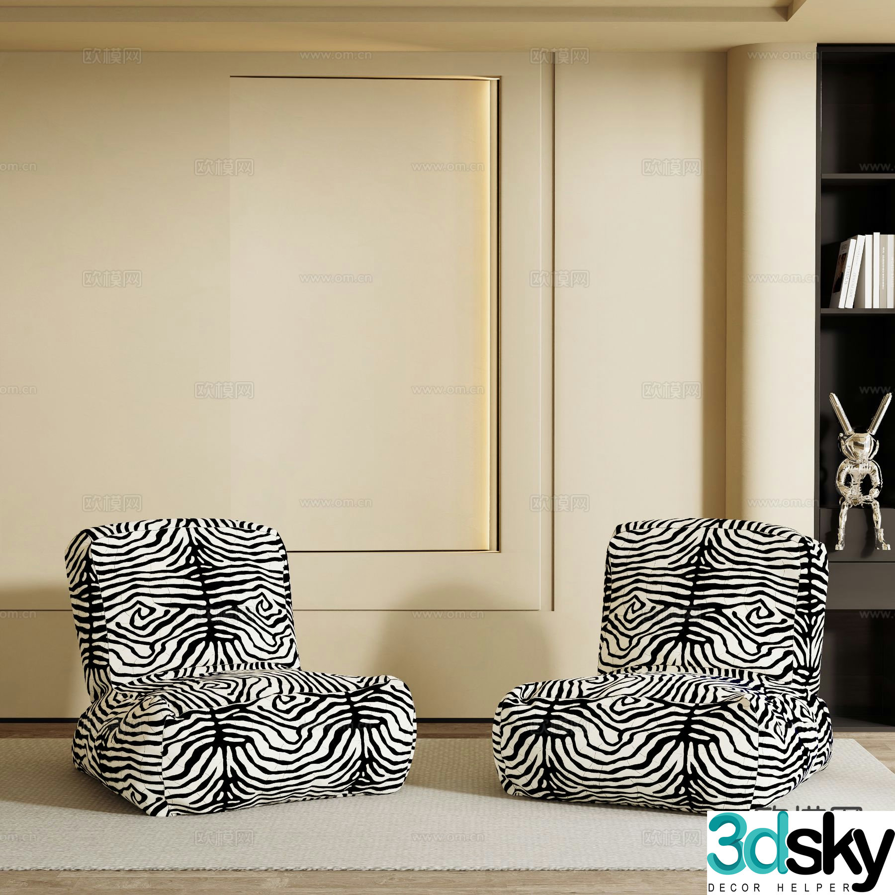 French casual sofa 3d model
