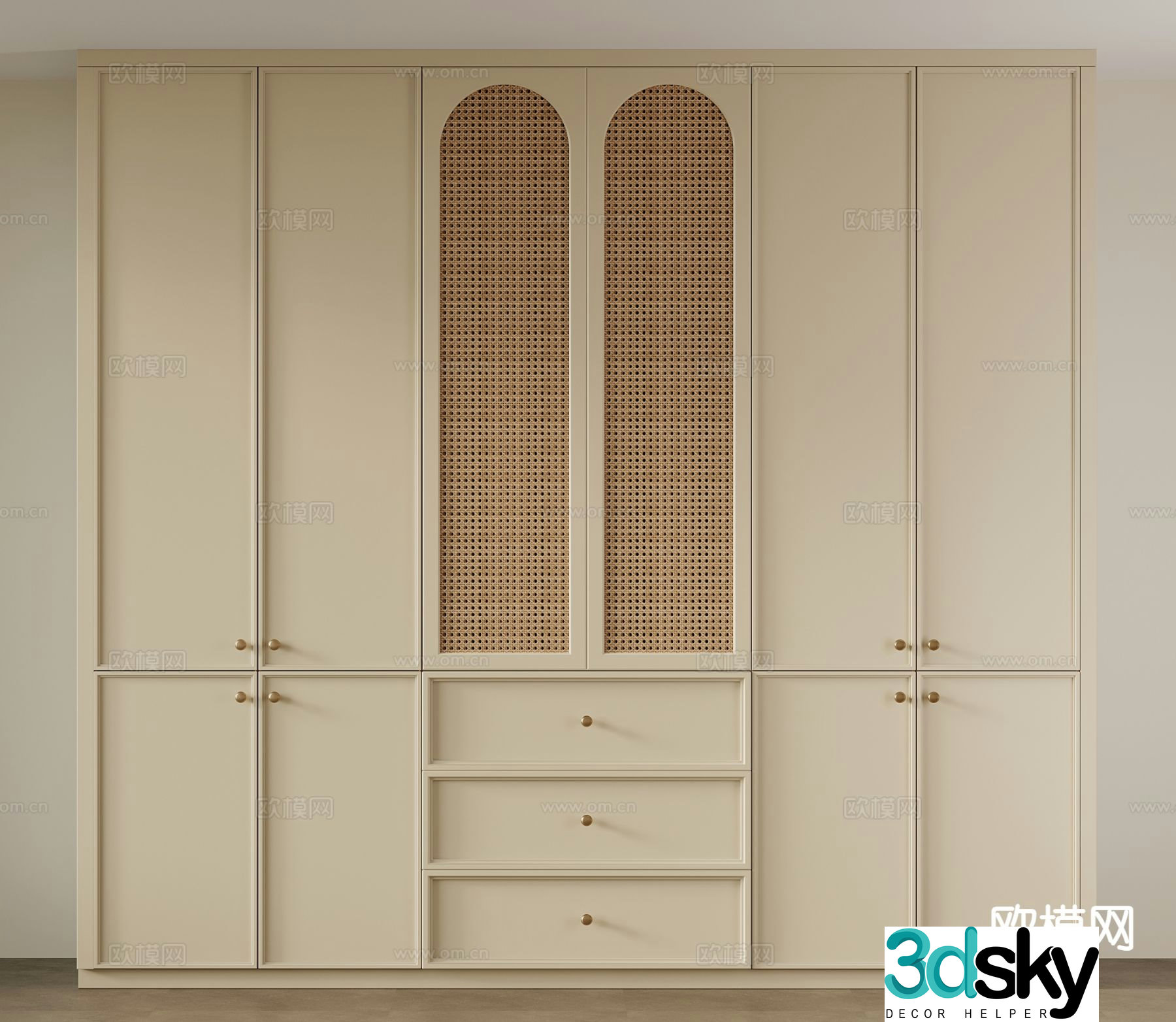 french wardrobe wardrobe 3d model