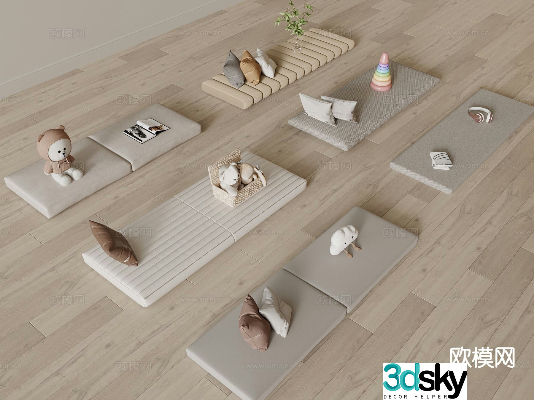 Cushion soft cushion bay window cushion cushion 3d model