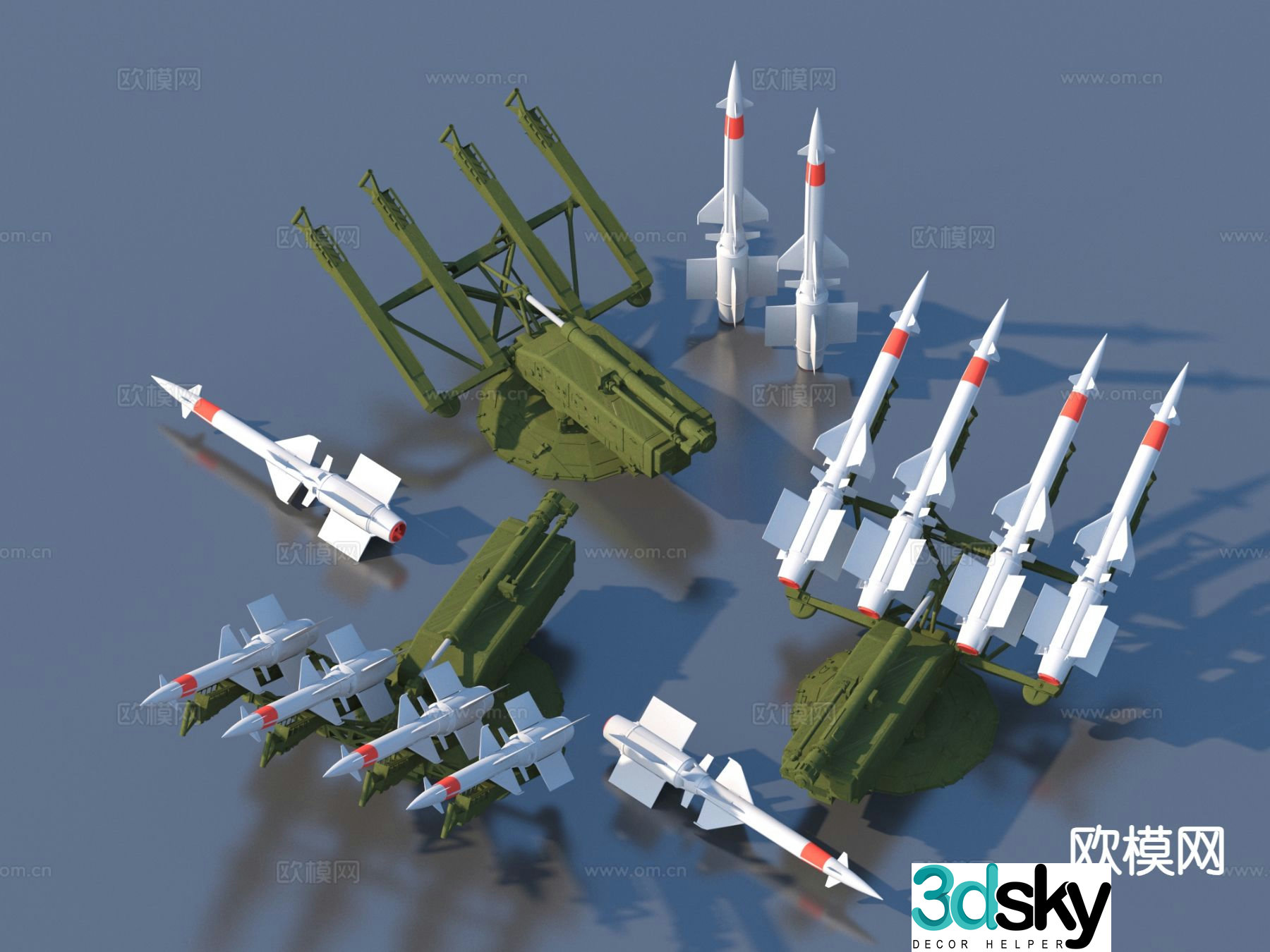 missile weapon military supplies 3d model