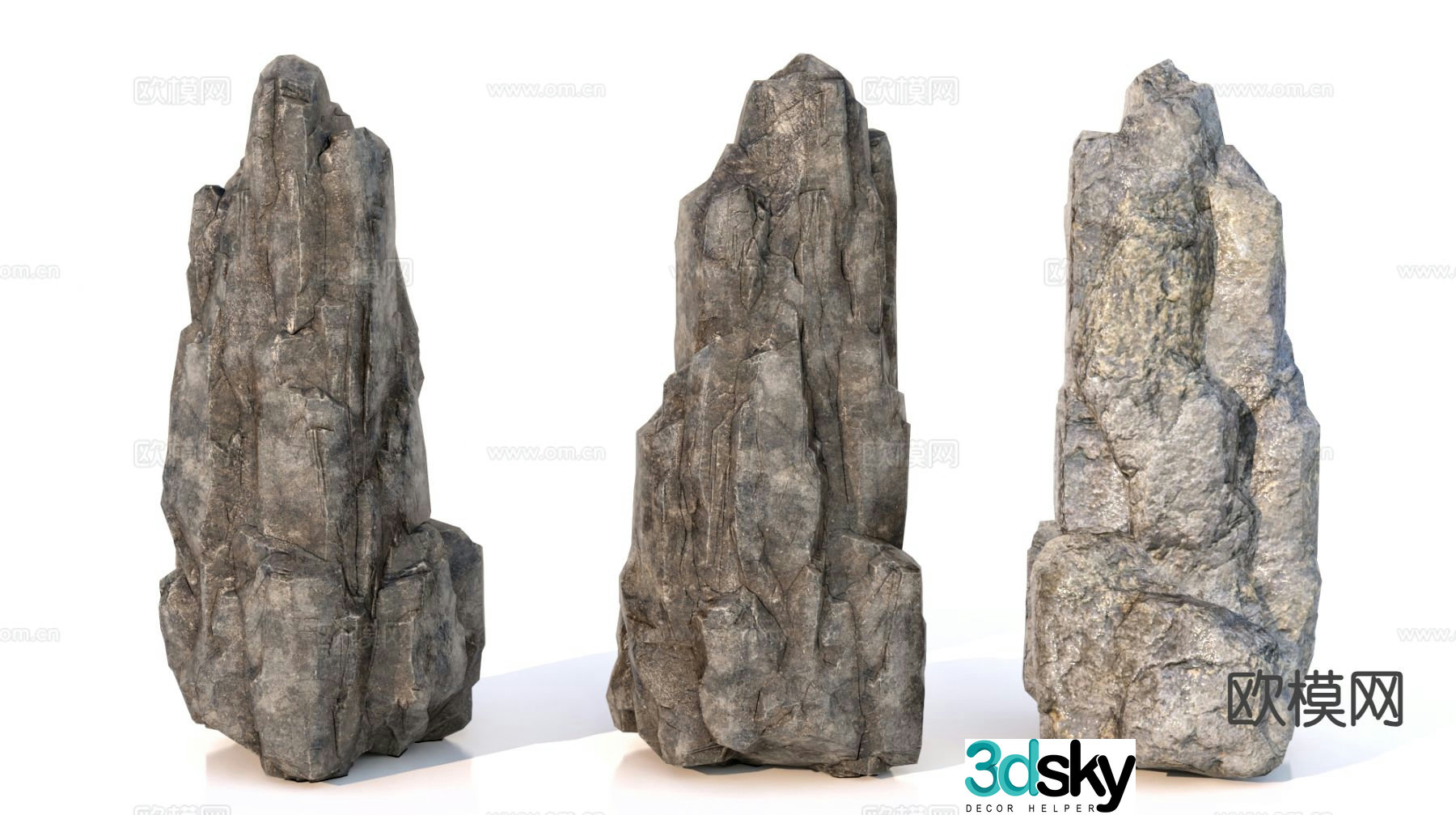 stone rock landscape stone 3d model