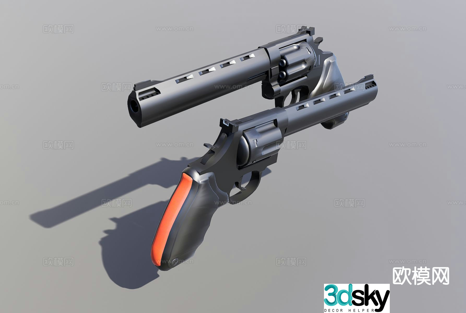 revolver 3d model