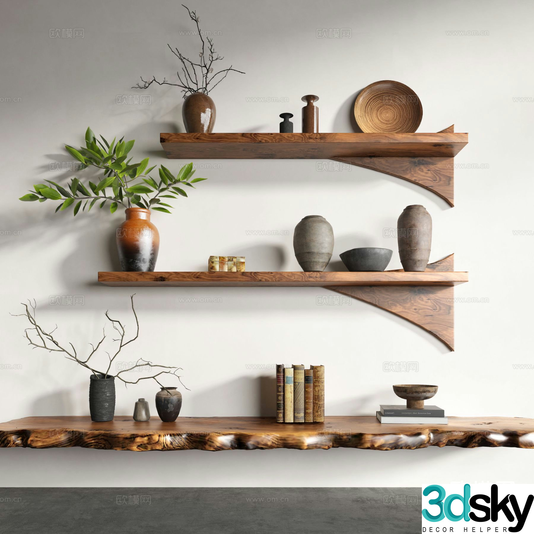 Wasabi Decorative Rack Shelf 3D Model