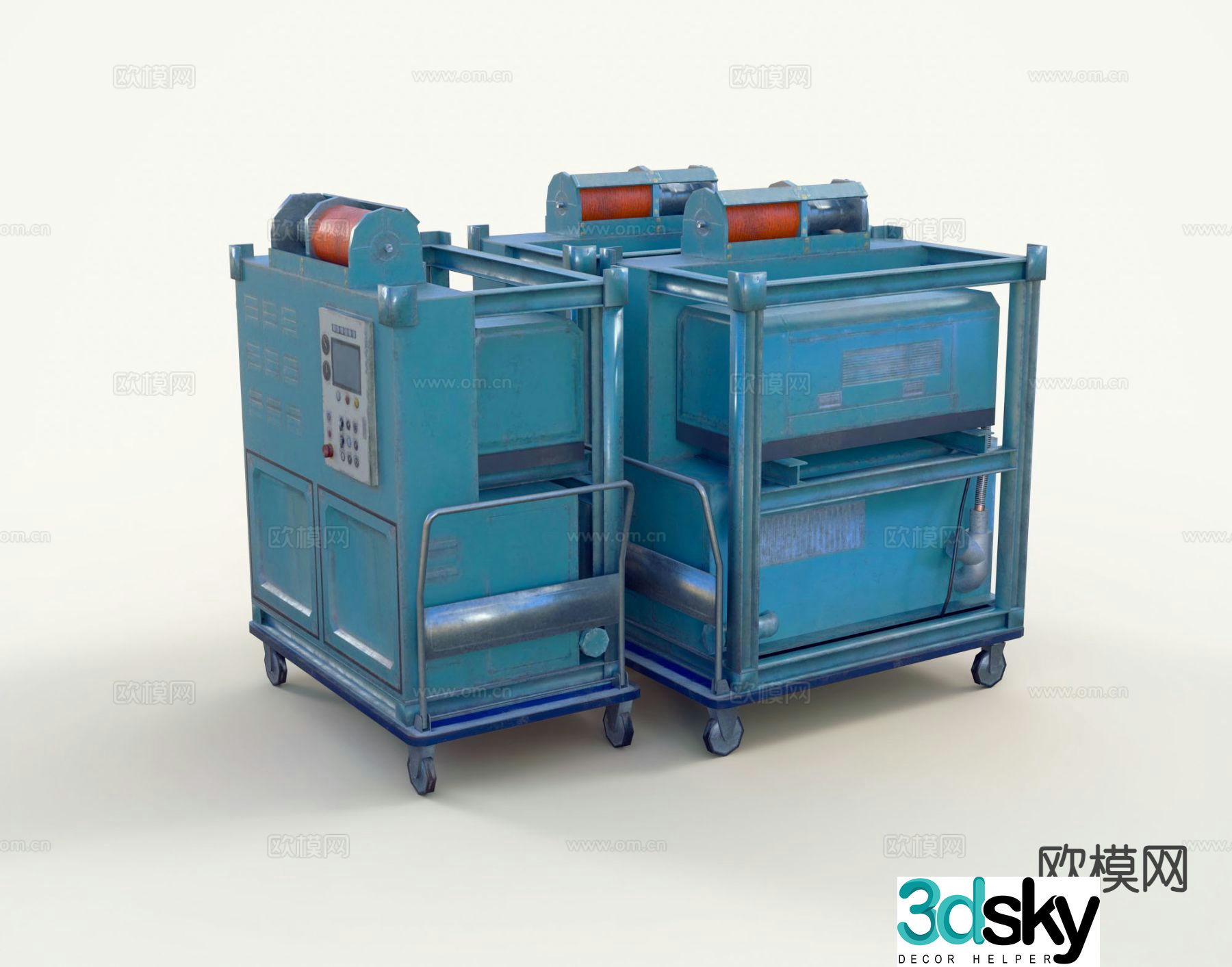 Industrial wind equipment workshop production equipment 3d model
