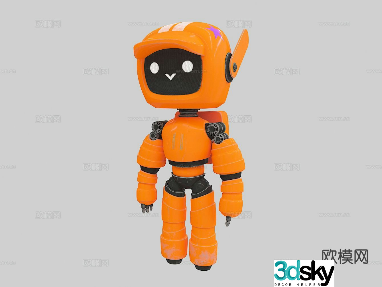 cartoon toy doll robot 3d model